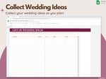 Wedding Planning Spreadsheet Google Sheets