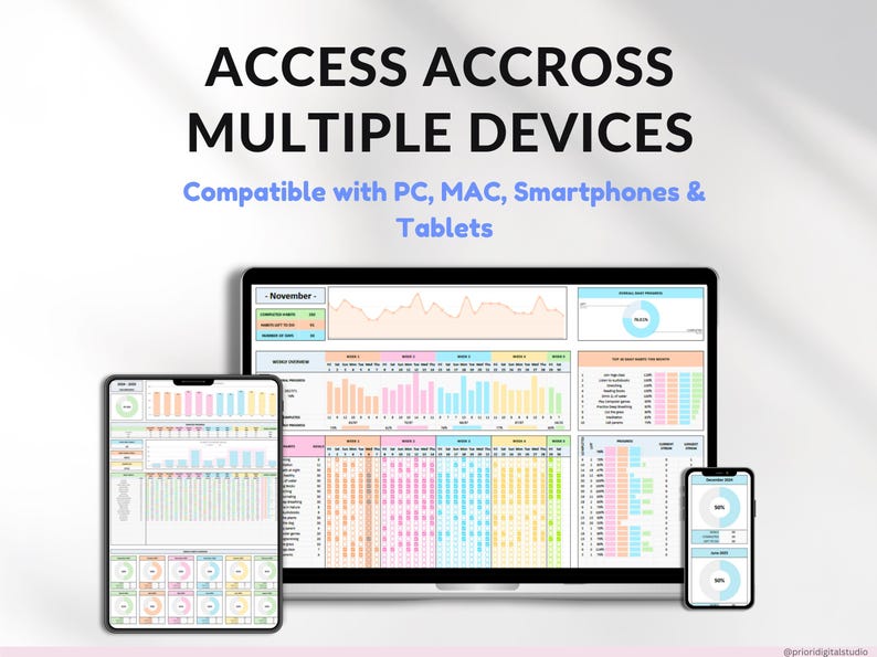 Annual Habit Tracker Spreadsheet
