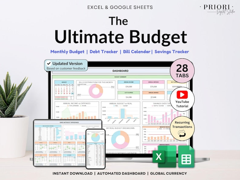 Ultimate Annual Budget Spreadsheet